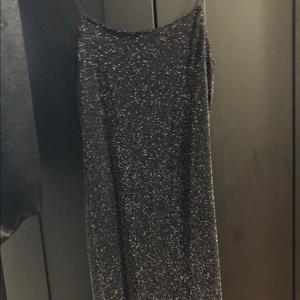 Black shift dress with silver sparkles ✨